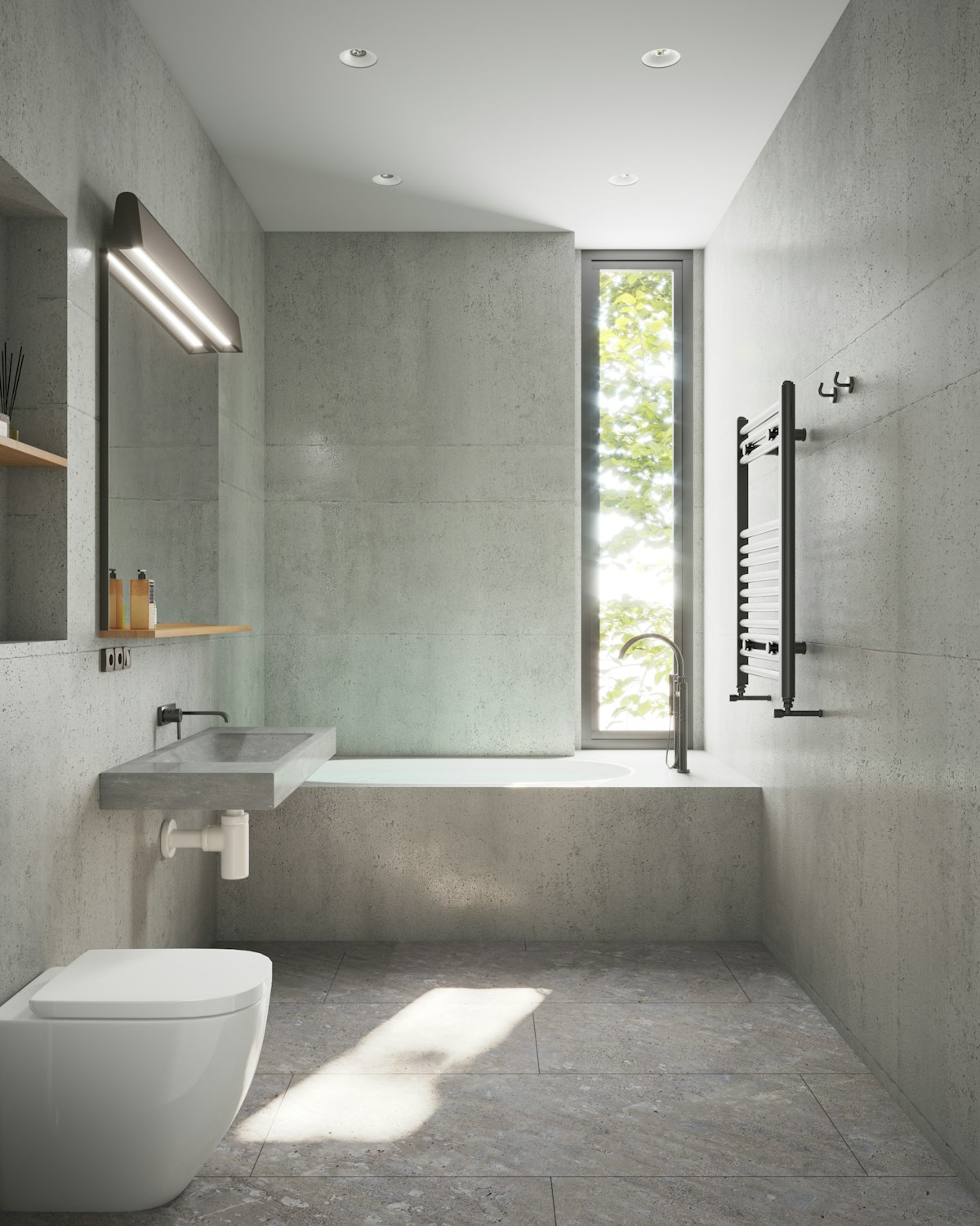 Modern minimal bathroom